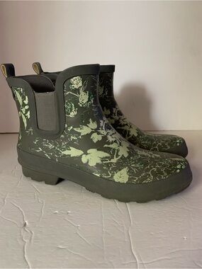 Time & Tru Floral Rain Boots Women’s Size 9